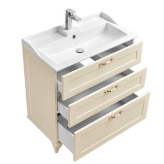 Тумба под раковину Акватон Леон H 80см дуб бежевый 1A187801LBPR0